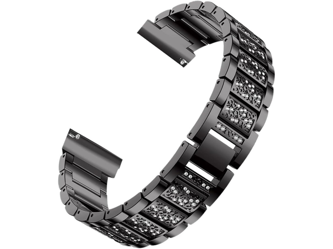 Pulseira De Metal Preta Para Relógio, Elegante E Simples, Confortável
