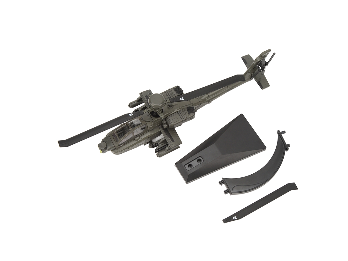 Mali modelo de Helicóptero Apache 1:32 em Liga de Alumínio com Luz e Som para Coleção e Decoração Idade +8