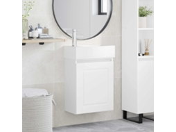 Vidaxl Conjunto De Móveis De Banheiro Com Torneira Branco
