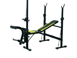 Banco De Musculação Reclinável Multifuncional Para Treinamento E 175x110x202 Cm Preto