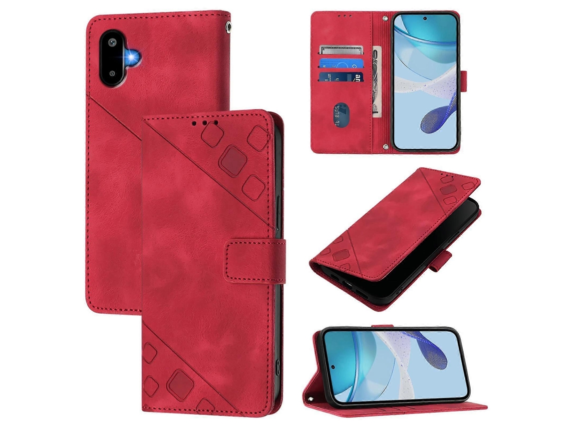 Capa De Celular Em Couro Com Relevo E Toque De Pele