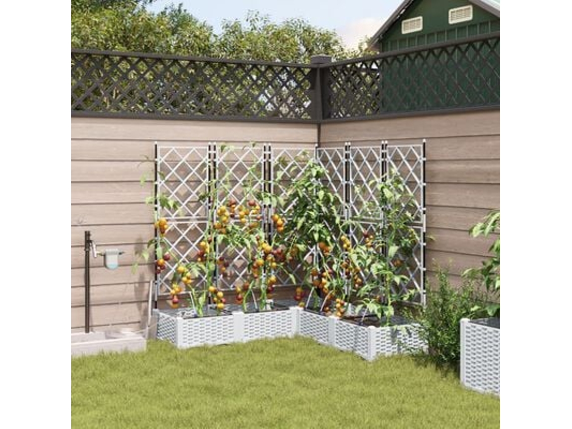 Plantadores De Jardim Com Sistema De Irrigação 5 Pcs Branco Wsd234222 Lovely Home