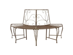 Vidaxl Banco De Árvore 4-número De Lugares 160 X 80 X 89 Cm Aço