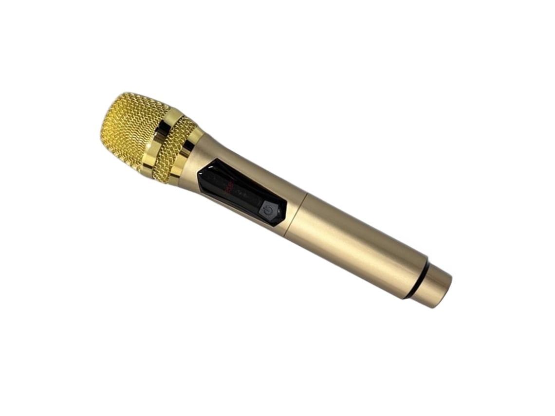 Micrófono Inalámbrico Portátil de 80 Hz a 15 Khz Con Pantalla Led para Karaoke En Casa Y Conferencias.