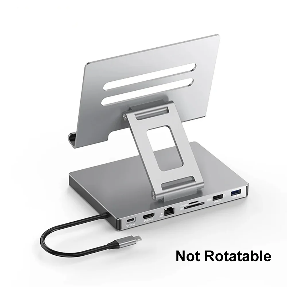 Estação de Acoplamento MDUG Adaptador Type c para Hdmi 4k 30hz 100mbps Pd 100w para Laptops (7 em 1, Base Não Rotativa)