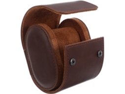 Estojo Portátil Para Relógios Em Couro Pu, Compacto E Leve, Ideal Para Viagens E Com Absorção De Impacto.