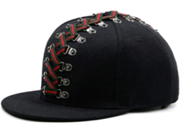 Boné de Beisebol Estilo Trucker, Punk Hip hop, Hip hop Feito À Mão com Cinto Tecido e Rebites Manuais,