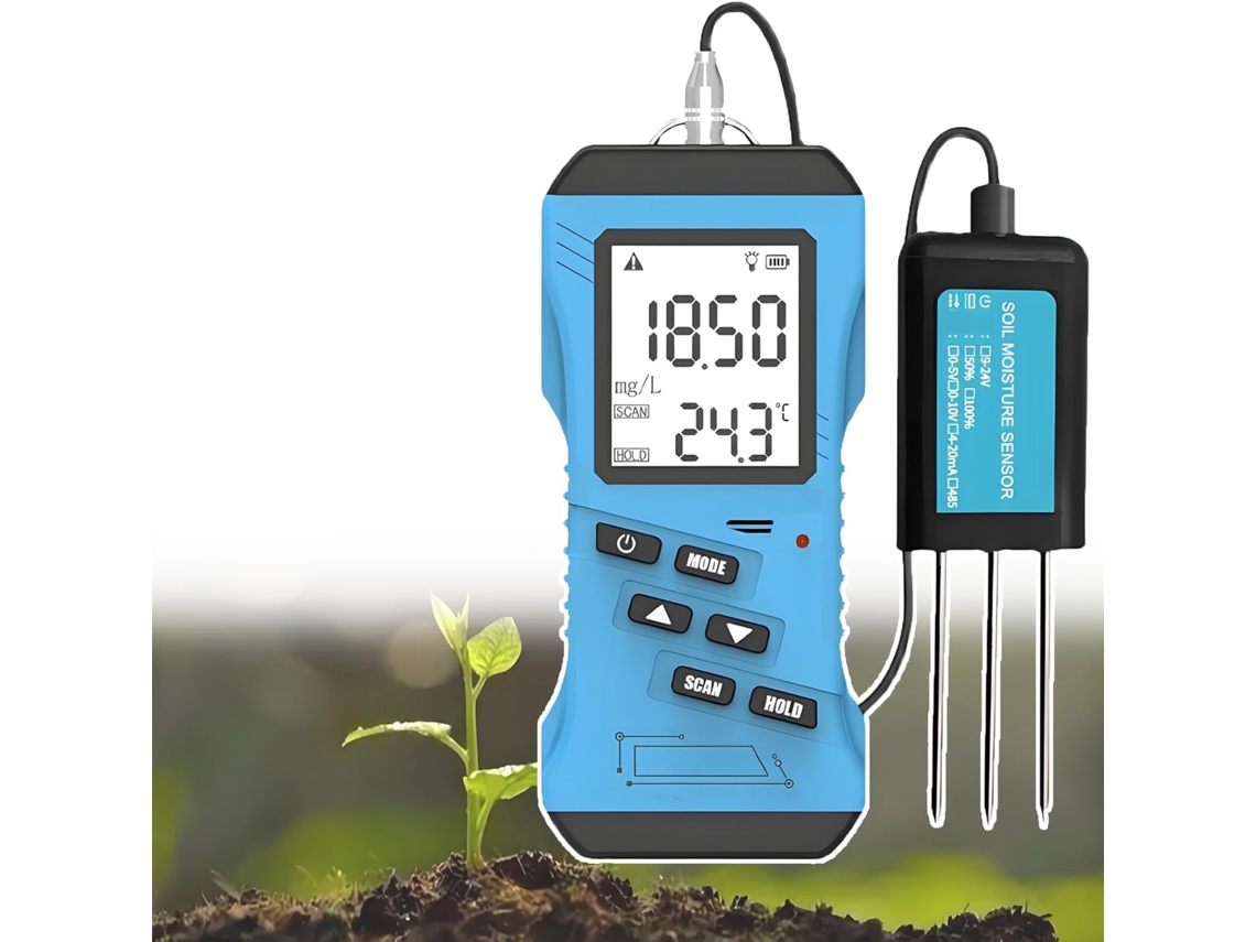 Analisador De Solo Digital 7em 1npk, Ph, Ec, Sensor Umidade, Detector Fertilidade Do Alta Precisão Com