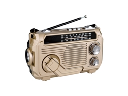 Rádio Fm/am/sw Com Carregamento Solar, Receptor De Rádio De Emergência, Manivela, Bluetooth 5.2, Compatível Com Cartões Tf E Usb. Brilvibera