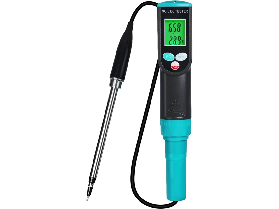 Analisador De Solo Abs Para Jardinagem, Mede Condutividade Elétrica E Temperatura, Funciona A Bateria Medidor