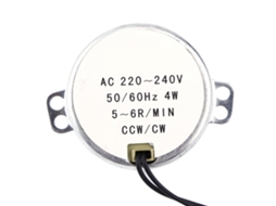 Motor síncrono AC 220/240V 4W Engrenagem 5/6 RPM CW/CCW Compacto 89g