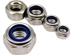 2 5 10 50x M4 Para M16 Rosca Inversa Esquerda Porca Autotravante Nylock Aço Inoxidável 304-porca Sextavada Com Inserto