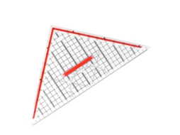 Lurelia Transferidor Flexível Transparente 5 Cm 23 Cm Abs Branco Para Desenho Técnico E Geometria
