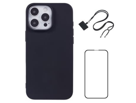 Wanlonfeng Capa Em Tpu Com Cordão Para Apple Iphone 16 Pro Max - Preto