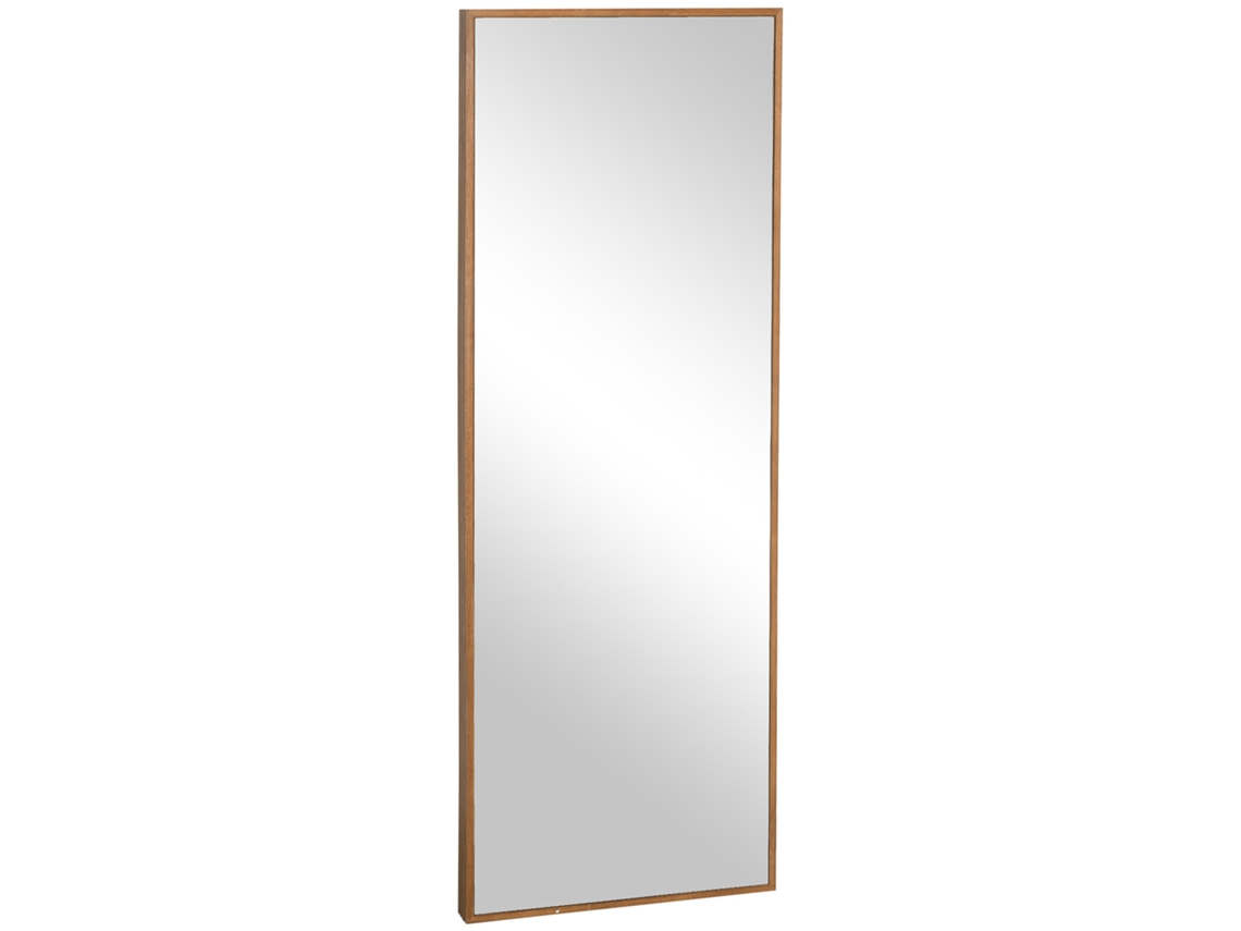 Espelho Corpo Inteiro 125x45cm Madeira Natural Guarda roupa VELTRIX