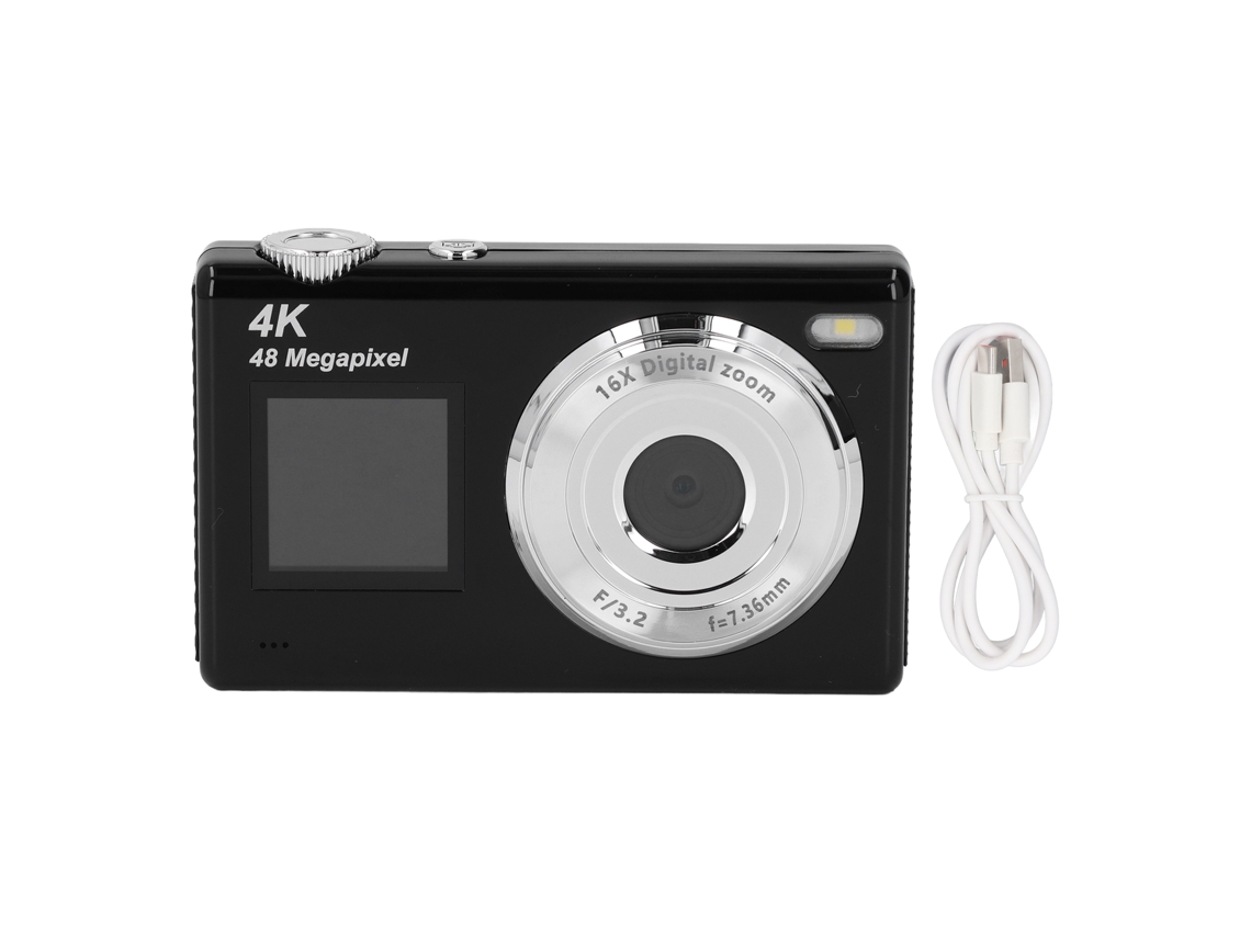 Câmera Digital 4k 48mp, Câmera De Viagem Compacta Com Zoom Digital 16x Ideal Para Vlogging