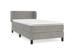 Box Spring Bed, Box Spring Beds Vidaxl Cinzeto Veludo (90 X 190 Cm)