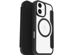 Capa Otterbox React Series Folio Magsafe Para Iphone 17, À Prova De Choque E Quedas, Com Compartimento Para Cartão, Padrão Militar, Transparente/preta
