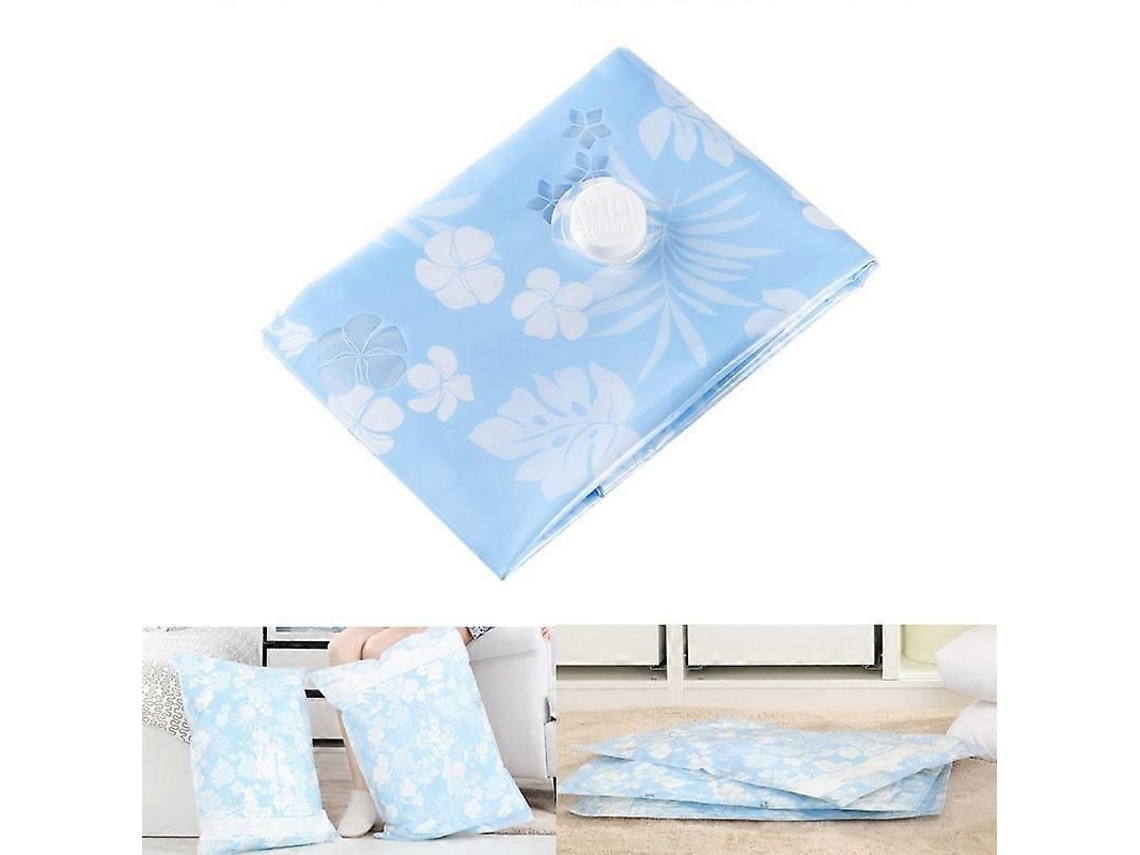 Saco De Armazenamento A Vácuo Com Estampa Orquídeas, Ideal Para Guardar Roupas E Quilts, Da Thinken. Tamanho: 80 X 1 10 Cm.