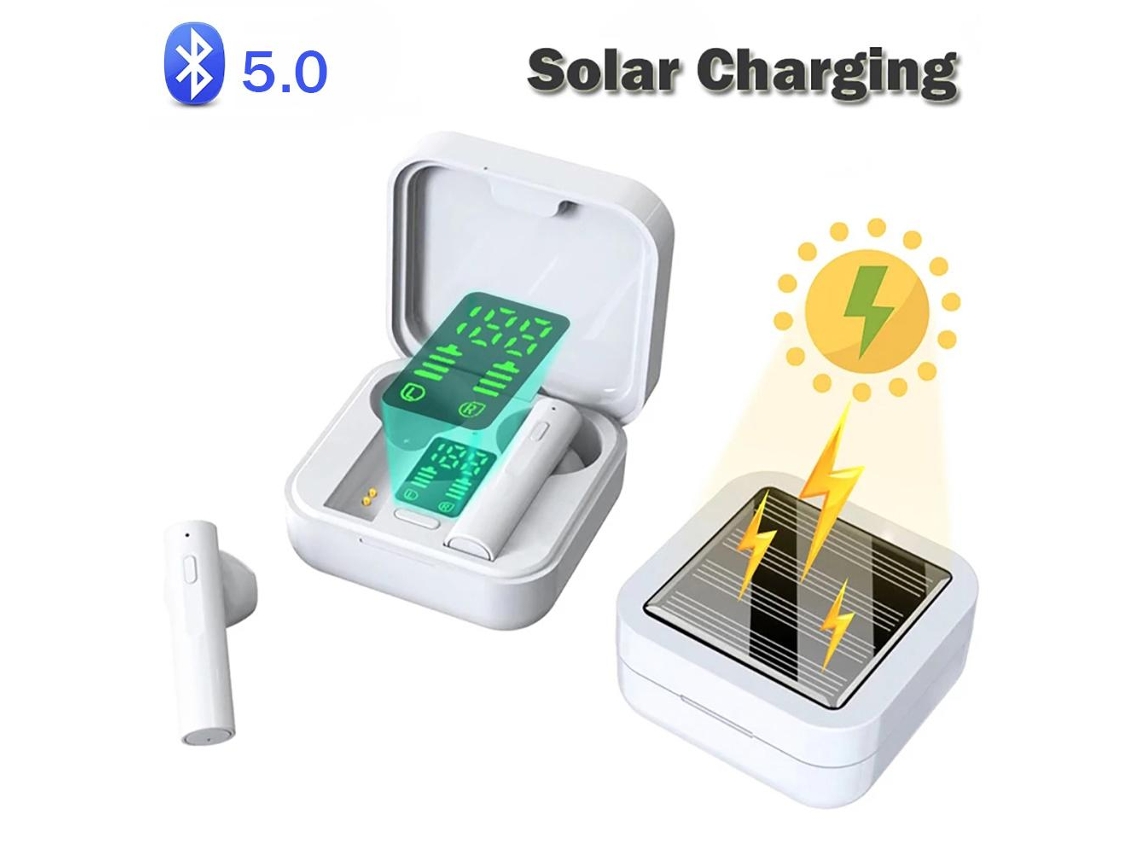 Fones de Ouvido Bluetooth 5.0 Solar LAXISCREED
