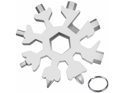 Ferramenta Multifuncional 18 Em 1 Formato De Floco Neve, Chave Inglesa Em Aço Inoxidável, Ideal Para Viagens Diárias
