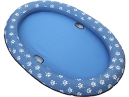 Piscina Inflável portátil galpada para animais de estimação, dobrável em tecido azul CHABERLU