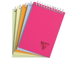 Bloco de Notas Espiral CLAIREFONTAINE Linicolor Din A6 Quadrado
