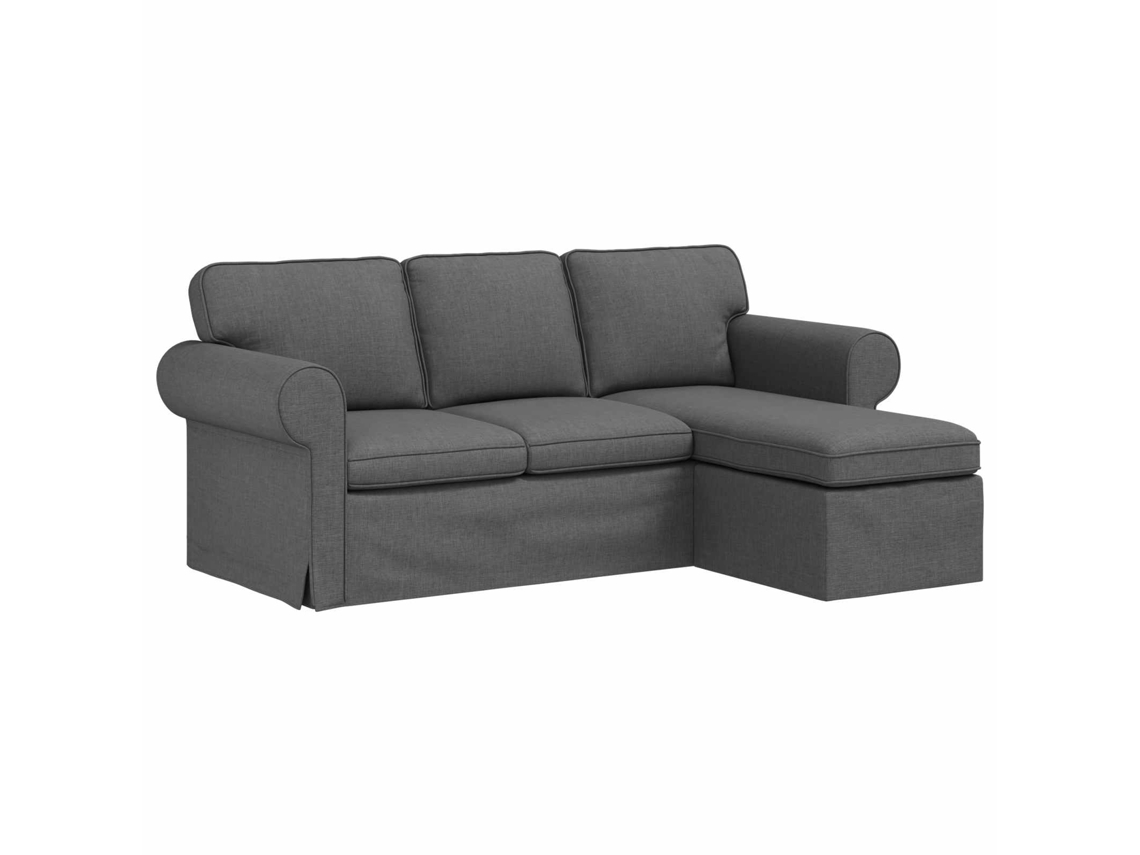 Sofá de Relaxamento HARLANV1 cinza escuro 215x138x80 cm tecido
