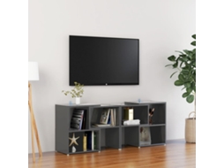 Vidaxl Móvel De Tv 104x30x52 Cm Derivados De Madeira Cinza Brilhante