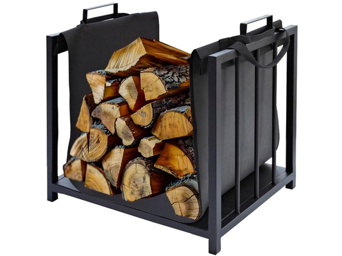 Cesta De Madeira Em Metal