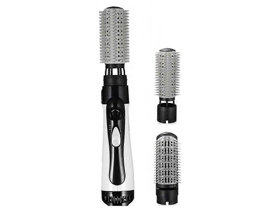 Escova Secadora de Cabelo 3 em 1 com Ar Quente Rotativo e 2 Escovas Modeladoras Removíveis para Estilizar o Cabelo. TAISHENGDA
