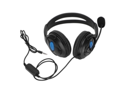 Aetheria fone de Ouvido para Jogos Estéreo com Cancelamento de Ruído e Microfone Ajustável Preto Azul