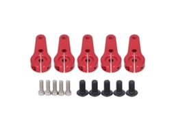 5 Peças Braços de Servo de Alumínio 25t M3 31mm para Carros RC Redcat Axial Scx10 D90 Hpi Vermelho S/MARCA
