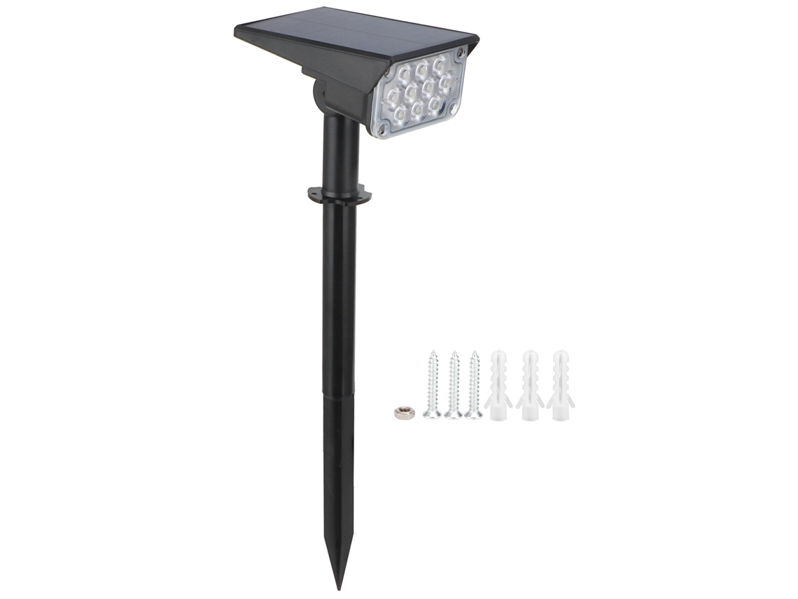 Lâmpada Solar de Jardim 3W LED Sensor RGB IP65 Parede