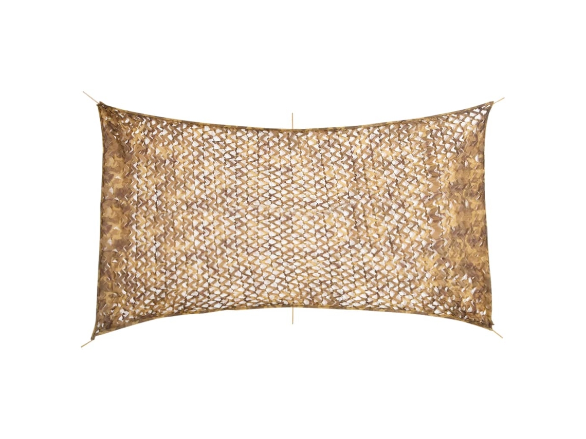 Vidaxl Rede De Camuflagem Com Saco De Arrumação 506x279 Cm Areia