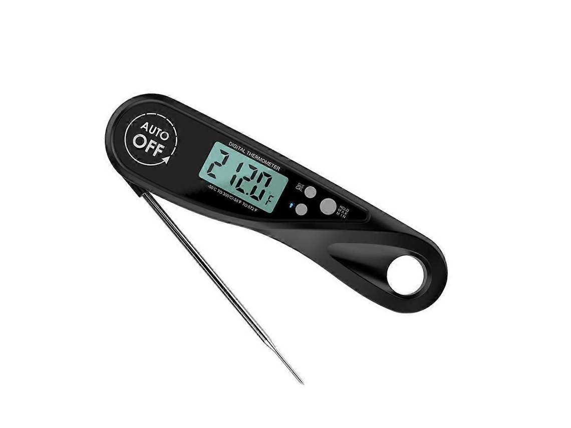 Termómetro Digital De Carne Lurelia Com Sonda Dobrável Para Cozinha E Churrasco, Impermeável, Retroiluminado, Magnético