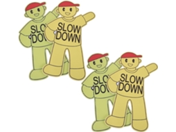 Conjunto de 4 Placas de Segurança para Menino e Menina ''devagar, Eles Estão Brincando'' SFUSHOS