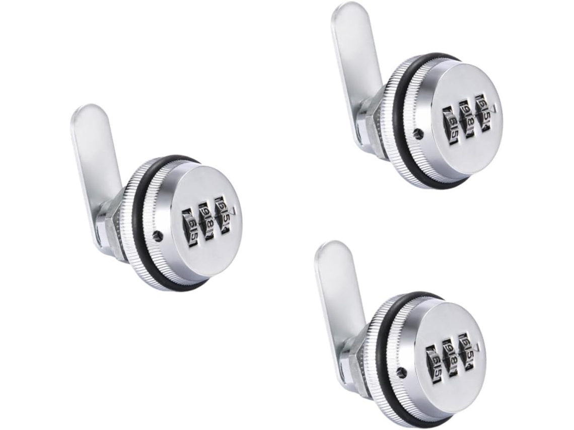 Conjunto De 3-cadeados Combinação Com Senha Angooyly Cadeado Came Código E