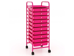 Tipo de Produto: Carrinho de Armazenamento com 10 Gavetas Rosa Choque 33x37x86 Cm NORTHIX