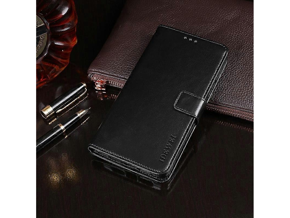 Capa De Couro Com Textura Crazy Horse Da Idewei Para Xiaomi Poco M2, Com Aba Horizontal, Suporte, Compartimentos Para Cartões E Carteira.
