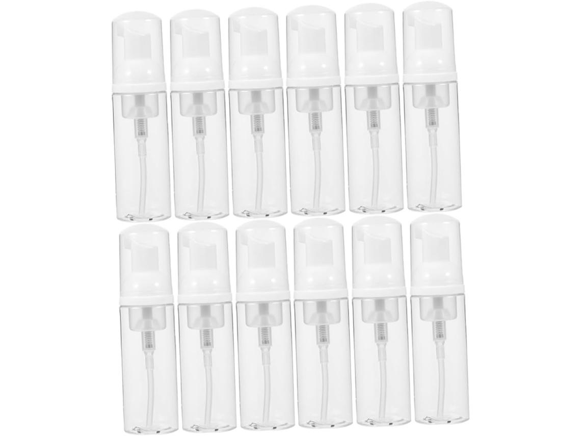 De 12 Frascos De Plástico Com Bombas De Espuma, Dispensadores Para Viagens E Recipientes Cosméticos.