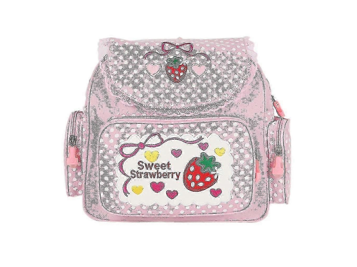 Mochila Escolar Bordada De Morango Para Meninas Olysi Shop