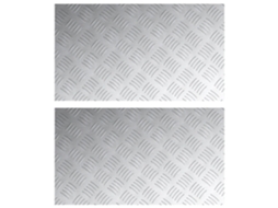 Conjunto 2 Degraus De Escada Vidaxl Prateado Alumínio (70 X 40 Cm)