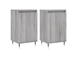 Conjunto de aparadores 40x35x70 cm em madeira Cinzento Sonoma, exclusivo da Maison.