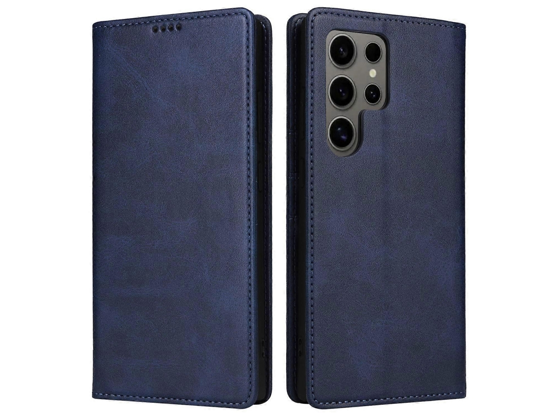 Capa De Couro Com Bloqueio Rfid Para Samsung Galaxy S24 Ultra