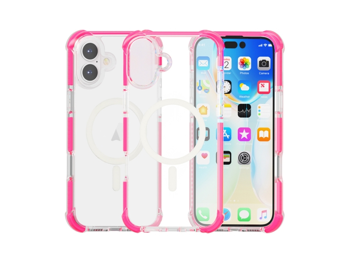 Capa De Acrílico Transparente À Prova De Choque Para Iphone 16 - Magnética - Magsafe
