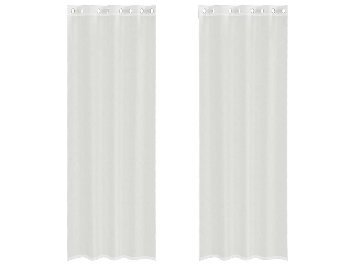 Voile Curtain, Voile Curtains Vidaxl Branco Tecido (140 X 300 Cm)