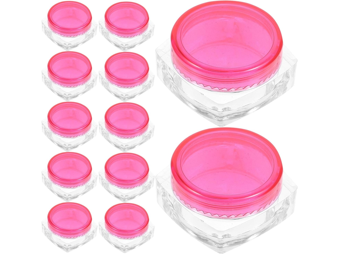 Conjunto De 24 Potes Cosméticos Quadrados De Plástico, 5g, Com Tampas À Prova De Vazamentos.