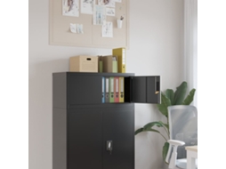 Vidaxl Arquivador 90x40x40 Cm Aço Preto