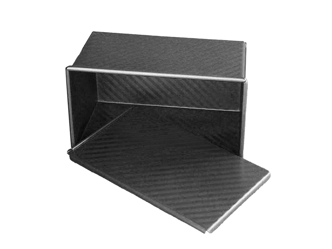 Forma de Pão Business com tampa, antiaderente, moldes de assar pão retangular, preto